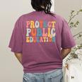 Protect Public Education Public Teacher School Women's Comfort Colors T-Shirt Back Print Berry Protect Public Education Public Teacher School Women's Comfort Colors T-Shirt Back Print Berry