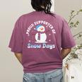 Proud Supporter Of Snow Days Teacher Women's Comfort Colors T-Shirt Back Print Berry