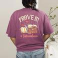 Prove It Reading Teacher Text Evidence Book Lover Student Women's Comfort Colors T-Shirt Back Print Berry