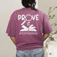 Prove It Text Evidences Reading Teacher First Day Of School Women's Comfort Colors T-Shirt Back Print Berry