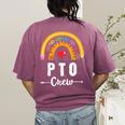 PTO Crew Parent School Volunteer Board Mom Parent Teacher Women's Comfort Colors T-Shirt Back Print Berry PTO Crew Parent School Volunteer Board Mom Parent Teacher Women's Comfort Colors T-Shirt Back Print Berry