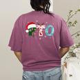 PTO Santa Hat Reindeer Parent Teacher Organization Christmas Women's Comfort Colors T-Shirt Back Print Berry PTO Santa Hat Reindeer Parent Teacher Organization Christmas Women's Comfort Colors T-Shirt Back Print Berry