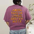 Pumpkin ABC Halloween Alphabet Costume School Teacher Kids Women's Comfort Colors T-Shirt Back Print Berry