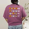 Pumpkin Ghost Equation Math Teacher Halloween Costume Women's Comfort Colors T-Shirt Back Print Berry Pumpkin Ghost Equation Math Teacher Halloween Costume Women's Comfort Colors T-Shirt Back Print Berry