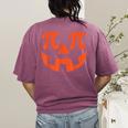 Pumpkin Pi Pie Math Thanksgiving Science Teacher Women's Comfort Colors T-Shirt Back Print Berry