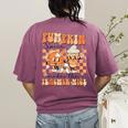 Pumpkin Spice Makes The Teacher Nice Teacher Graduation Women's Comfort Colors T-Shirt Back Print Berry Pumpkin Spice Makes The Teacher Nice Teacher Graduation Women's Comfort Colors T-Shirt Back Print Berry