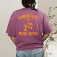 Pumpkin Spice And Music Advice Music Teacher Halloween Women's Comfort Colors T-Shirt Back Print Berry Pumpkin Spice And Music Advice Music Teacher Halloween Women's Comfort Colors T-Shirt Back Print Berry