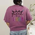 Queen Of My Classroom Colorful Teacher For Men Women Women's Comfort Colors T-Shirt Back Print Berry Queen Of My Classroom Colorful Teacher For Men Women Women's Comfort Colors T-Shirt Back Print Berry