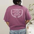 Quidquid Latine Dictum Sit Altum Videtur Teacher Women's Comfort Colors T-Shirt Back Print Berry