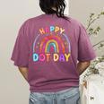 Rainbow Happy Dot Day Shirts Teacher Kids September 15th Women's Comfort Colors T-Shirt Back Print Berry Rainbow Happy Dot Day Shirts Teacher Kids September 15th Women's Comfort Colors T-Shirt Back Print Berry