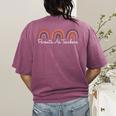 Rainbow Parents As Teachers Early Childhood Educator PAT Women's Comfort Colors T-Shirt Back Print Berry