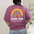 Rainbow Pencil Dream Exceptional Education Team SPED Teacher Women's Comfort Colors T-Shirt Back Print Berry