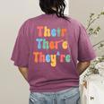 There Their They'Re English Class Grammar Joke Teacher Women's Comfort Colors T-Shirt Back Print Berry There Their They'Re English Class Grammar Joke Teacher Women's Comfort Colors T-Shirt Back Print Berry