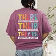 There Their They’Re Grammar Joke For English Teacher Student Women's Comfort Colors T-Shirt Back Print Berry There Their They’Re Grammar Joke For English Teacher Student Women's Comfort Colors T-Shirt Back Print Berry