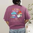 If You Can Read This Thank A Teacher Women's Comfort Colors T-Shirt Back Print Berry