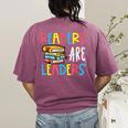 Readers Are Leaders Reading Book Lover Teacher Women Men Kid Women's Comfort Colors T-Shirt Back Print Berry