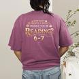 Reading 6–7 Teacher Librarian English Book Lover Quote Women's Comfort Colors T-Shirt Back Print Berry