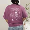 Reading 67 Meme English Teacher 67 Book Lover Humor Women's Comfort Colors T-Shirt Back Print Berry
