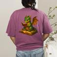 Reading Dragon Shirt For Bookish Teacher Librarian Bookworm Women's Comfort Colors T-Shirt Back Print Berry Reading Dragon Shirt For Bookish Teacher Librarian Bookworm Women's Comfort Colors T-Shirt Back Print Berry