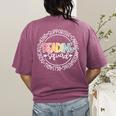 Reading Squad Teacher Reader Librarian Interventionist Team Women's Comfort Colors T-Shirt Back Print Berry