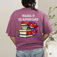 Reading Is My Super Power Superhero Best English Teacher Women's Comfort Colors T-Shirt Back Print Berry Reading Is My Super Power Superhero Best English Teacher Women's Comfort Colors T-Shirt Back Print Berry
