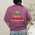 Reading Teacher Christmas Shirt Elf Christmas Cheer For Men Women Women's Comfort Colors T-Shirt Back Print Berry Reading Teacher Christmas Shirt Elf Christmas Cheer For Men Women Women's Comfort Colors T-Shirt Back Print Berry