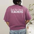 Real Men Marry Teachers Women's Comfort Colors T-Shirt Back Print Berry