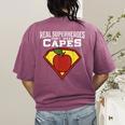 Real Superheroes Don't Wear Capes Teacher Shirt Teaching Te Women's Comfort Colors T-Shirt Back Print Berry Real Superheroes Don't Wear Capes Teacher Shirt Teaching Te Women's Comfort Colors T-Shirt Back Print Berry