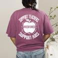Red For Ed 2019 Support Teachers Support Kids Teacher Women's Comfort Colors T-Shirt Back Print Berry