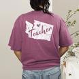 Red For Ed Washington Teacher T Shirts RedForEd Tee Shirt Women's Comfort Colors T-Shirt Back Print Berry