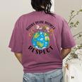 Reduce Reuse Recycle Respect Earth Day Teacher Girl Women Women's Comfort Colors T-Shirt Back Print Berry Reduce Reuse Recycle Respect Earth Day Teacher Girl Women Women's Comfort Colors T-Shirt Back Print Berry