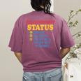 Relationship Status Single Married Hot Teacher Women's Comfort Colors T-Shirt Back Print Berry