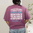 Resource Teacher Tshirt Men Women Women's Comfort Colors T-Shirt Back Print Berry