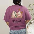 Retired 2025 A New Chapter Begins Retirement Teacher Book Women's Comfort Colors T-Shirt Back Print Berry