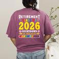 Retirement Primary Elementary Teacher 2026 Retiring Progress Women's Comfort Colors T-Shirt Back Print Berry
