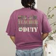 Retro Back To School Women Old Camo Pre-K Teacher Women's Comfort Colors T-Shirt Back Print Berry Retro Back To School Women Old Camo Pre-K Teacher Women's Comfort Colors T-Shirt Back Print Berry
