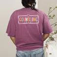 Retro Counseling Crew Counselor Teacher Appreciation Women's Comfort Colors T-Shirt Back Print Berry Retro Counseling Crew Counselor Teacher Appreciation Women's Comfort Colors T-Shirt Back Print Berry