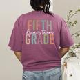 Retro Fifth Grade Dream Team Groovy Teacher Back To School Men Women Girls Kids Women's Comfort Colors T-Shirt Back Print Berry