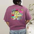 Retro First Grade Teacher Disco Ball Coquette Back To School Women's Comfort Colors T-Shirt Back Print Berry