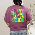 Retro Groovy In My Glowing Teacher Era Happy Teacher's Day Women's Comfort Colors T-Shirt Back Print Berry Retro Groovy In My Glowing Teacher Era Happy Teacher's Day Women's Comfort Colors T-Shirt Back Print Berry