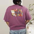 Retro Grovvy Coffee Teach Repeat Teacher Women's Comfort Colors T-Shirt Back Print Berry Retro Grovvy Coffee Teach Repeat Teacher Women's Comfort Colors T-Shirt Back Print Berry