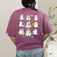 Retro Halloween Science Teacher Ghost Laboratory Teacher Women's Comfort Colors T-Shirt Back Print Berry Retro Halloween Science Teacher Ghost Laboratory Teacher Women's Comfort Colors T-Shirt Back Print Berry