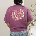 Retro Halloween This Is My Spooky School Teacher Costume Women's Comfort Colors T-Shirt Back Print Berry Retro Halloween This Is My Spooky School Teacher Costume Women's Comfort Colors T-Shirt Back Print Berry