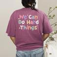 Retro We Can Do Hard-Things Teacher Back To School Women's Comfort Colors T-Shirt Back Print Berry Retro We Can Do Hard-Things Teacher Back To School Women's Comfort Colors T-Shirt Back Print Berry