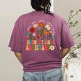Retro Instructional Assistant Wildflowers Teacher Aide Women's Comfort Colors T-Shirt Back Print Berry