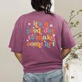 Retro It's a Good Day To Make Some Art Teacher Student Women's Comfort Colors T-Shirt Back Print Berry Retro It's a Good Day To Make Some Art Teacher Student Women's Comfort Colors T-Shirt Back Print Berry
