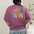 Retro Kindergarten Dream Team Back To School Teacher Kids Women's Comfort Colors T-Shirt Back Print Berry