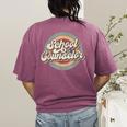Retro School Counselor Back To School Teacher Squad Crew Women's Comfort Colors T-Shirt Back Print Berry Retro School Counselor Back To School Teacher Squad Crew Women's Comfort Colors T-Shirt Back Print Berry