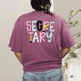 Retro Secretary Back To School Teacher Appreciation Women's Comfort Colors T-Shirt Back Print Berry Retro Secretary Back To School Teacher Appreciation Women's Comfort Colors T-Shirt Back Print Berry