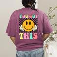 You Got This Retro Smile Motivational Testing Day Teacher Women's Comfort Colors T-Shirt Back Print Berry